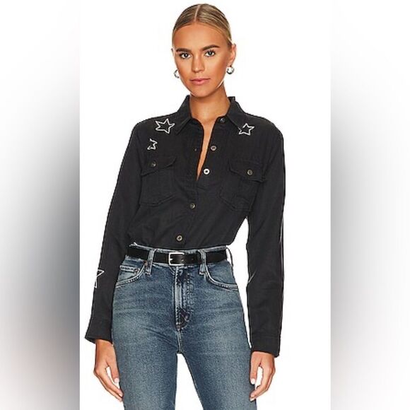 Rails Loren Metallic Stars Shirt Jacket. M - Picture 2 of 4